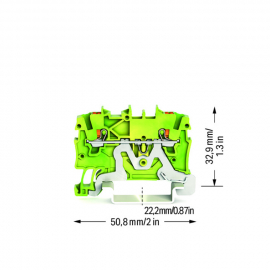 WAGO | 2200-1207 | 2-CONDUCTOR GROUND TERMINAL BLOCK; 1 MM²;