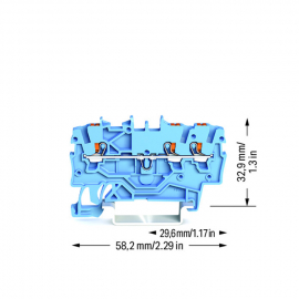 WAGO | 2200-1304 | 3-CONDUCTOR THROUGH TERMINAL BLOCK; WITH