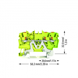 WAGO | 2200-1307 | 3-CONDUCTOR GROUND TERMINAL BLOCK; 1 MM²;