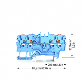 WAGO | 2200-1404 | 4-CONDUCTOR THROUGH TERMINAL BLOCK; WITH