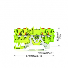 WAGO | 2200-1407 | 4-CONDUCTOR GROUND TERMINAL BLOCK; 1 MM²;