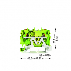 WAGO | 2201-1207 | 2-CONDUCTOR GROUND TERMINAL BLOCK; WITH P