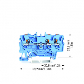 WAGO | 2201-1304 | 3-CONDUCTOR THROUGH TERMINAL BLOCK; WITH