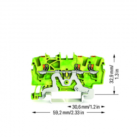 WAGO | 2201-1307 | 3-CONDUCTOR GROUND TERMINAL BLOCK; WITH P