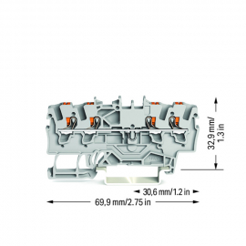 WAGO | 2201-1401 | 4-CONDUCTOR THROUGH TERMINAL BLOCK; WITH