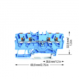 WAGO | 2201-1404 | 4-CONDUCTOR THROUGH TERMINAL BLOCK; WITH