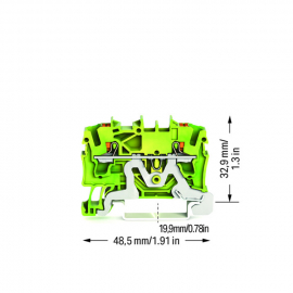 WAGO | 2202-1207 | 2-CONDUCTOR GROUND TERMINAL BLOCK; WITH P