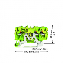 WAGO | 2202-1307 | 3-CONDUCTOR GROUND TERMINAL BLOCK; WITH P