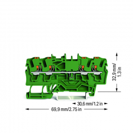 WAGO | 2202-1401/000-001 | 4-CONDUCTOR THROUGH TERMINAL BLOC