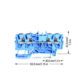 WAGO | 2202-1404 | 4-CONDUCTOR THROUGH TERMINAL BLOCK; WITH