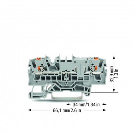 WAGO | 2202-1601 | 2-CONDUCTOR THROUGH TERMINAL BLOCK WITH P