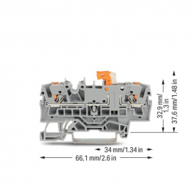 WAGO | 2202-1671 | 2-CONDUCTOR DISCONNECT/TEST TB WITH PUSH-