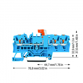 WAGO | 2202-1704 | 3-CONDUCTOR THROUGH TERMINAL BLOCK; WITH