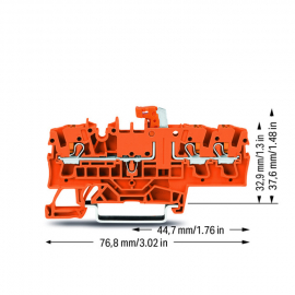 WAGO | 2202-1772 | 3-CONDUCTOR DISCONNECT/TEST TERMINAL BLOC