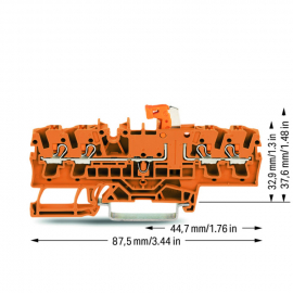 WAGO | 2202-1872 | 4-CONDUCTOR DISCONNECT/TEST TERMINAL BLOC