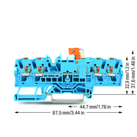 WAGO | 2202-1874 | 4-CONDUCTOR DISCONNECT/TEST TB WITH PUSH-