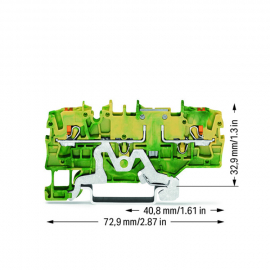 WAGO | 2202-1907 | 2-CONDUCTOR GROUND TERMINAL BLOCK; WITH P