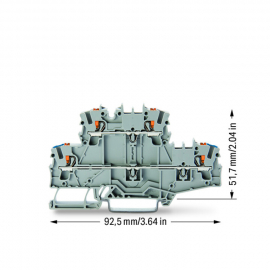 WAGO | 2202-2702 | DOUBLE-DECK TERMINAL BLOCK; WITH PUSH-BUT