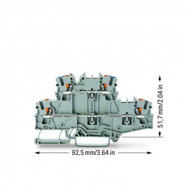 WAGO | 2202-2703 | DOUBLE-DECK TERMINAL BLOCK; WITH PUSH-BUT