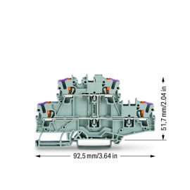 WAGO | 2202-2708 | DOUBLE-DECK TERMINAL BLOCK; WITH PUSH-BUT