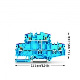 WAGO | 2202-2709 | DOUBLE-DECK TERMINAL BLOCK; WITH PUSH-BUT