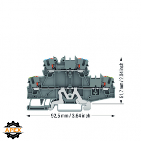 WAGO | 2202-2717 | DOUBLE-DECK TERMINAL BLOCK; WITH PUSH-BUT