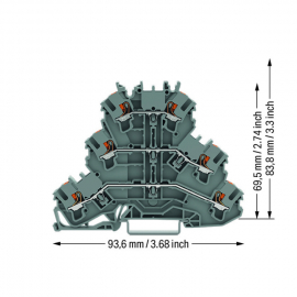 WAGO | 2202-3201 | TRIPLE-DECK TERMINAL BLOCK WITH PUSH-BUTT