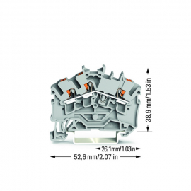 WAGO | 2202-6301 | 3-CONDUCTOR THROUGH TERMINAL BLOCK; WITH