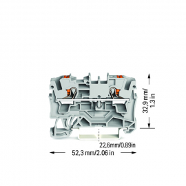 WAGO | 2204-1201 | 2-CONDUCTOR THROUGH TERMINAL BLOCK; WITH