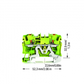 WAGO | 2204-1207 | 2-CONDUCTOR GROUND TERMINAL BLOCK; WITH P