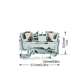 WAGO | 2206-1201 | 2-CONDUCTOR THROUGH TERMINAL BLOCK; WITH