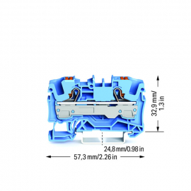 WAGO | 2206-1204 | 2-CONDUCTOR THROUGH TERMINAL BLOCK; WITH