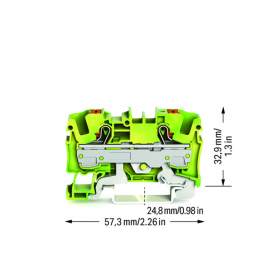 WAGO | 2206-1207 | 2-CONDUCTOR GROUND TERMINAL BLOCK; WITH P