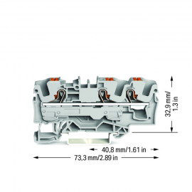 WAGO | 2206-1301 | 3-CONDUCTOR THROUGH TERMINAL BLOCK; WITH