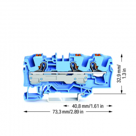 WAGO | 2206-1304 | 3-CONDUCTOR THROUGH TERMINAL BLOCK; WITH