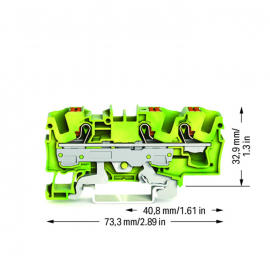 WAGO | 2206-1307 | 3-CONDUCTOR GROUND TERMINAL BLOCK; WITH P