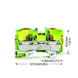 WAGO | 2210-1207 | 2-CONDUCTOR GROUND TERMINAL BLOCK; 10 MM²