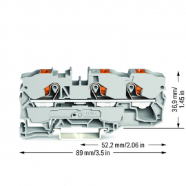 WAGO | 2210-1301 | 3-CONDUCTOR THROUGH TERMINAL BLOCK; WITH