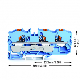 WAGO | 2210-1304 | 3-CONDUCTOR THROUGH TERMINAL BLOCK; WITH