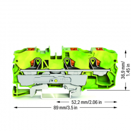 WAGO | 2210-1307 | 3-CONDUCTOR GROUND TERMINAL BLOCK; 10 MM²