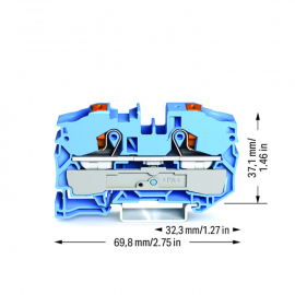 WAGO | 2216-1204 | 2-CONDUCTOR THROUGH TERMINAL BLOCK; WITH