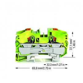 WAGO | 2216-1207 | 2-CONDUCTOR GROUND TERMINAL BLOCK; 16 MM²