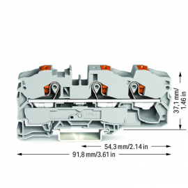 WAGO | 2216-1301 | 3-CONDUCTOR THROUGH TERMINAL BLOCK; WITH