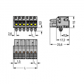 WAGO | 2231-102/008-000 | 1-CONDUCTOR FEMALE PLUG; PUSH-BUTT