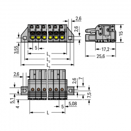 WAGO | 2231-102/031-000 | 1-CONDUCTOR FEMALE PLUG; PUSH-BUTT