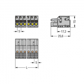 WAGO | 2231-105/102-000 | 1-CONDUCTOR FEMALE PLUG; PUSH-BUTT