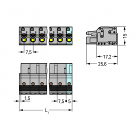 WAGO | 2231-204/026-000 | 1-CONDUCTOR FEMALE PLUG; PUSH-BUTT