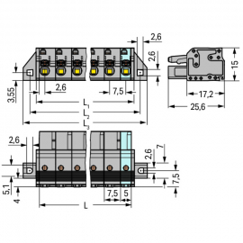 WAGO | 2231-206/031-000 | 1-CONDUCTOR FEMALE PLUG; PUSH-BUTT