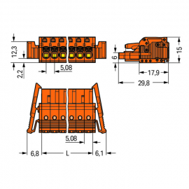 WAGO | 2231-302/037-000 | 1-CONDUCTOR FEMALE PLUG; PUSH-BUTT