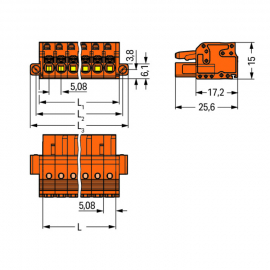 WAGO | 2231-302/107-000 | 1-CONDUCTOR FEMALE PLUG; PUSH-BUTT